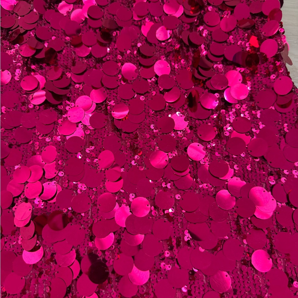 White Fox Boutique Hot Pink Sequin Mini Dress - Picture 2 of 4